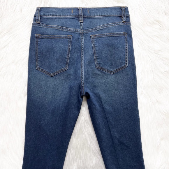 Free People High Waist Medium Wash Cropped  Skinny Jeans - Picture 4 of 10